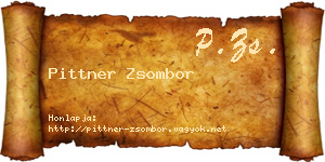 Pittner Zsombor névjegykártya